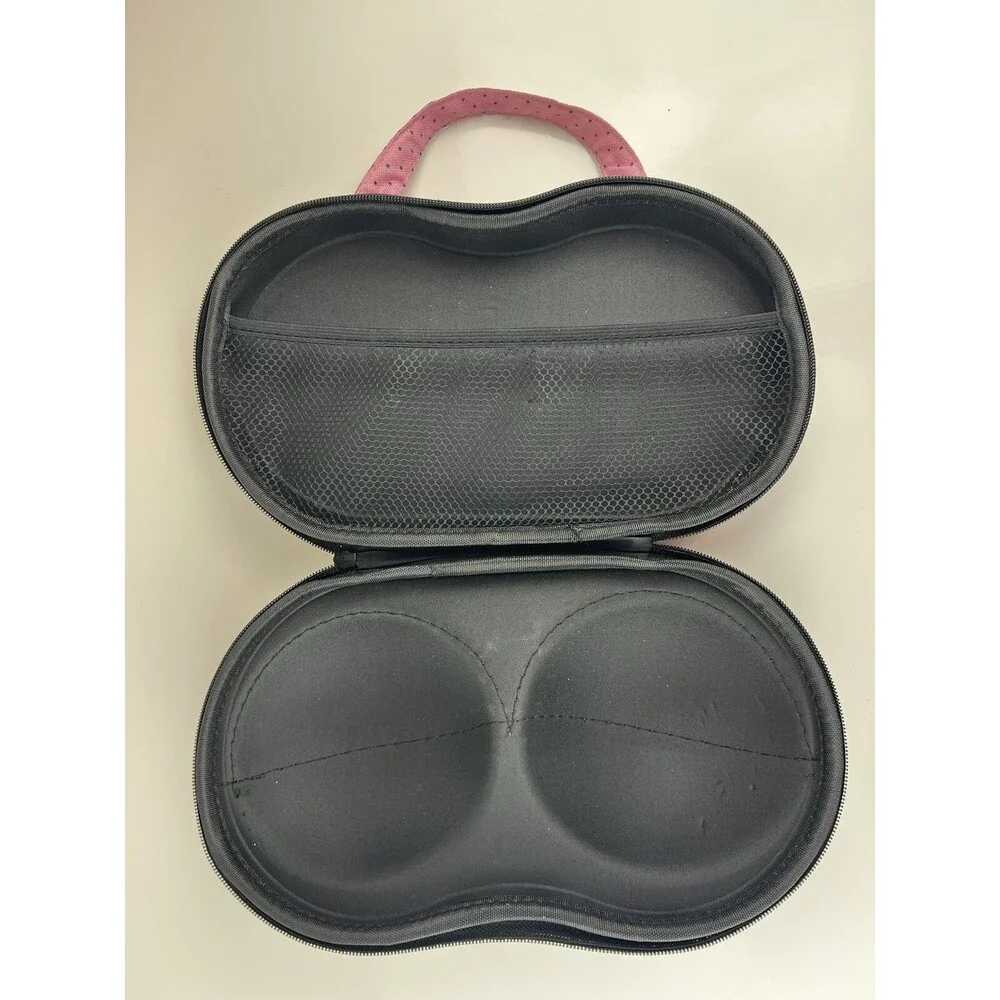Bra Travel Case Mesh Lingerie Protector Organizer Zipper Bag Pink and Black